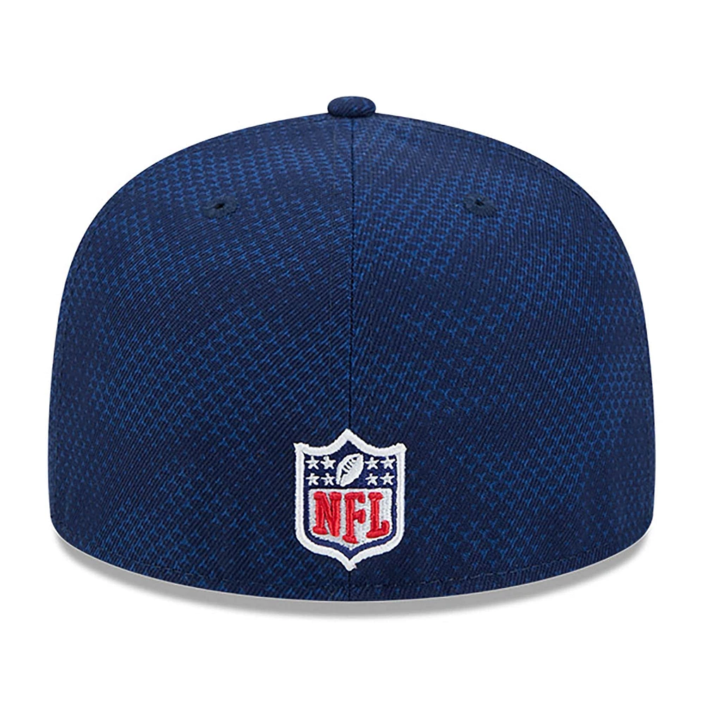 Casquette ajustée 59FIFTY New Era pour hommes, Tennessee Titans 2024 Sideline, bleu marine