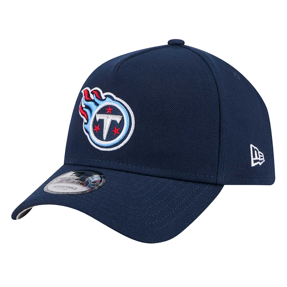 Casquette ajustable A-Frame 9FORTY bleu marine Tennessee Titans de New Era pour homme