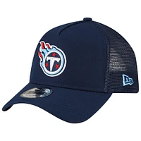 Casquette A-Frame Trucker 9FORTY ajustable pour homme des Tennessee Titans New Era bleu marine