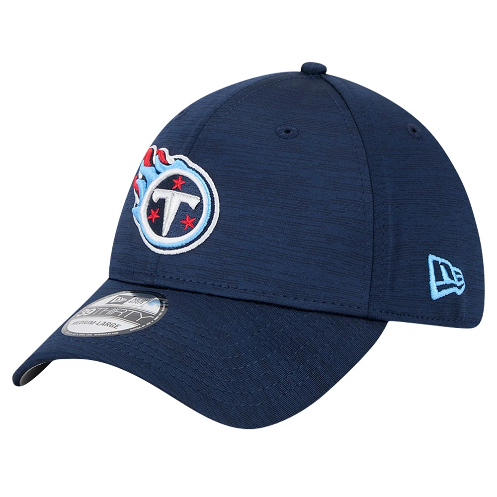 Men's New Era Navy Tennessee Titans  Active Tech 39THIRTY Flex Hat