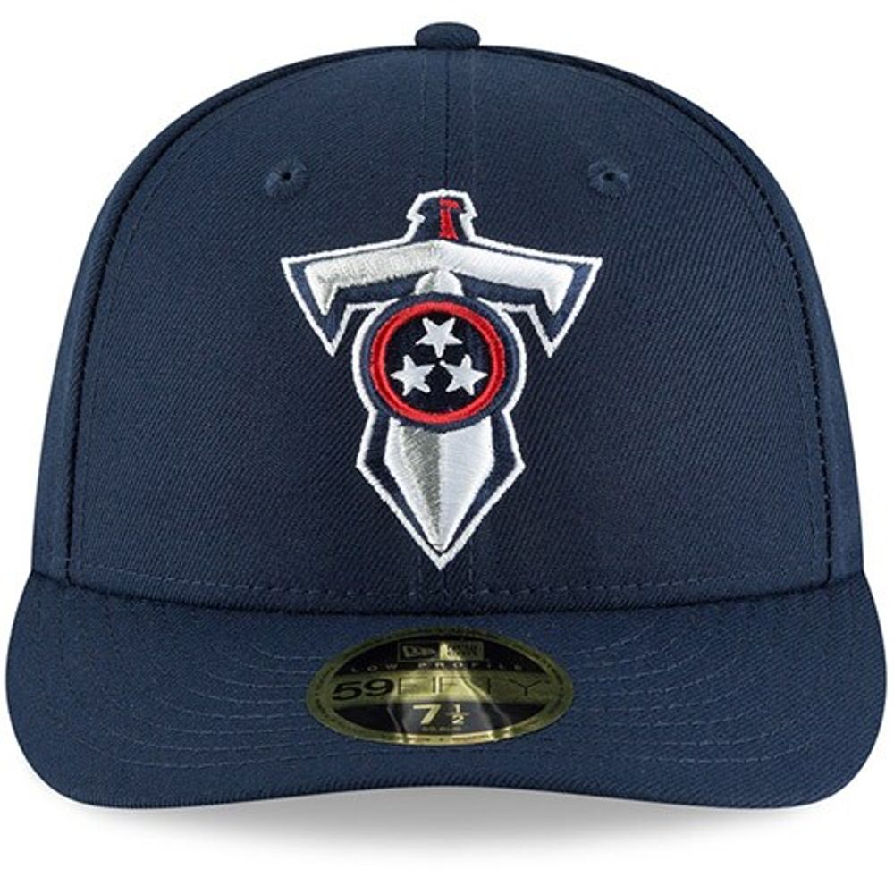 Men's New Era Navy Tennessee Titans Alternate Logo Omaha Low Profile 59FIFTY Fitted Hat