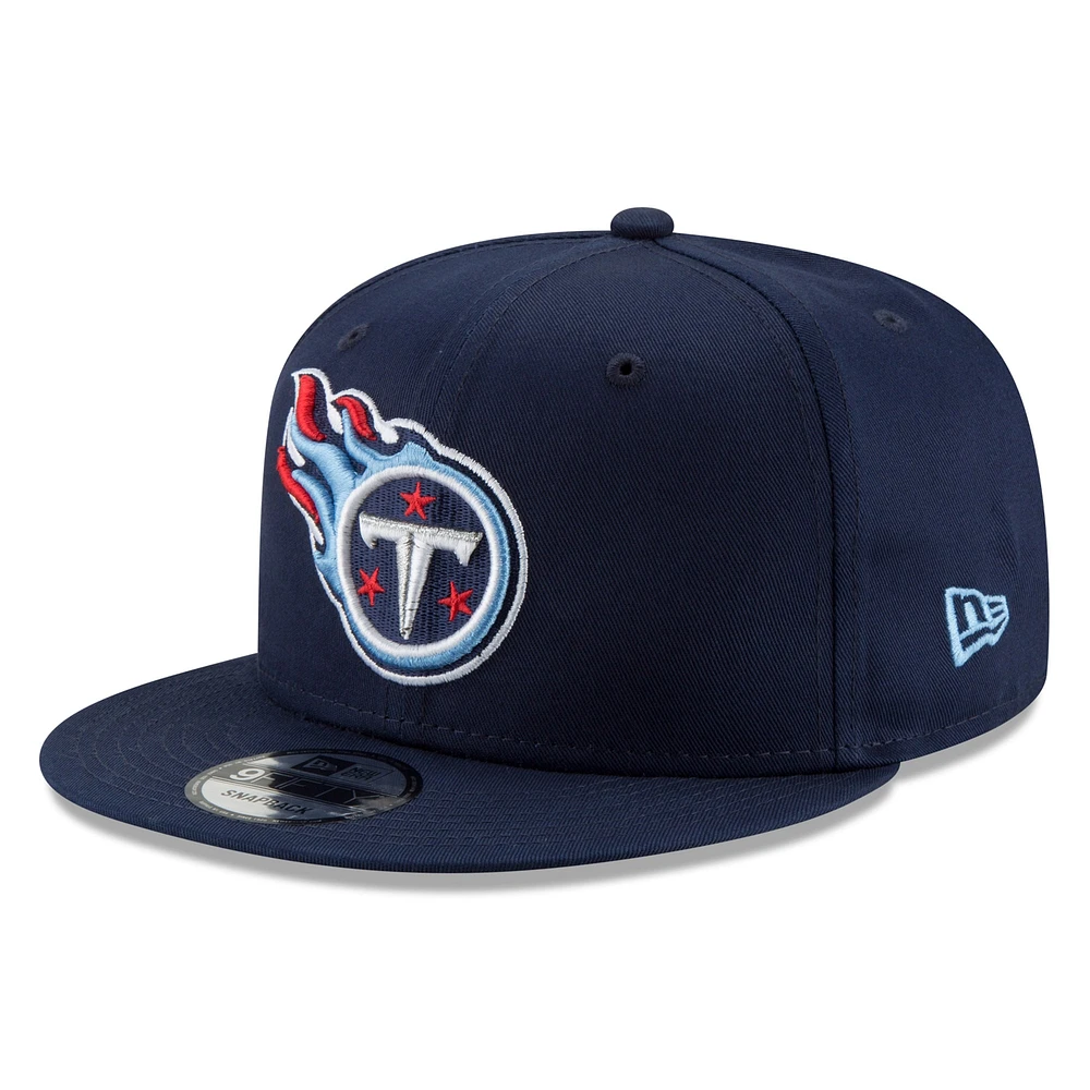 Lids Tennessee Titans New Era Basic 9FIFTY Adjustable Snapback Hat -  Navy/Light Blue