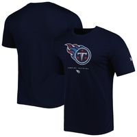 Men's New Era Navy Tennessee Titans Combine Authentic Ball Logo T-Shirt