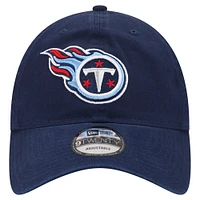 Casquette réglable bleu marine Tennessee Titans Distinct 9TWENTY New Era pour hommes