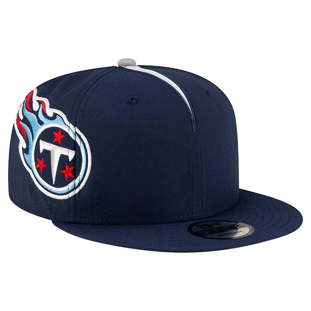 Men's New Era Navy Tennessee Titans  Helmet 9FIFTY Snapback Hat