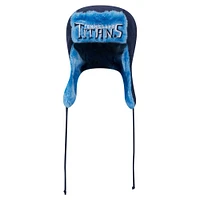 Bonnet en tricot bleu marine Tennessee Titans Helmet Head Trapper pour homme New Era