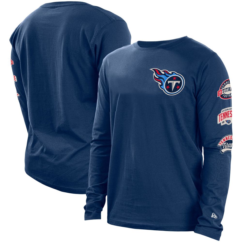 New Era Men's New Era Navy Tennessee Titans Hype 2-Hit Long Sleeve