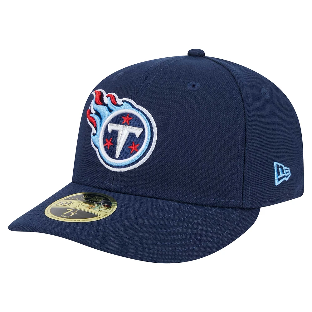 Casquette ajustée à profil bas 59FIFTY Tennessee Titans Omaha pour homme New Era bleu marine