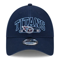 Casquette Snapback 9FORTY New Era pour hommes, Tennessee Titans Outline, bleu marine