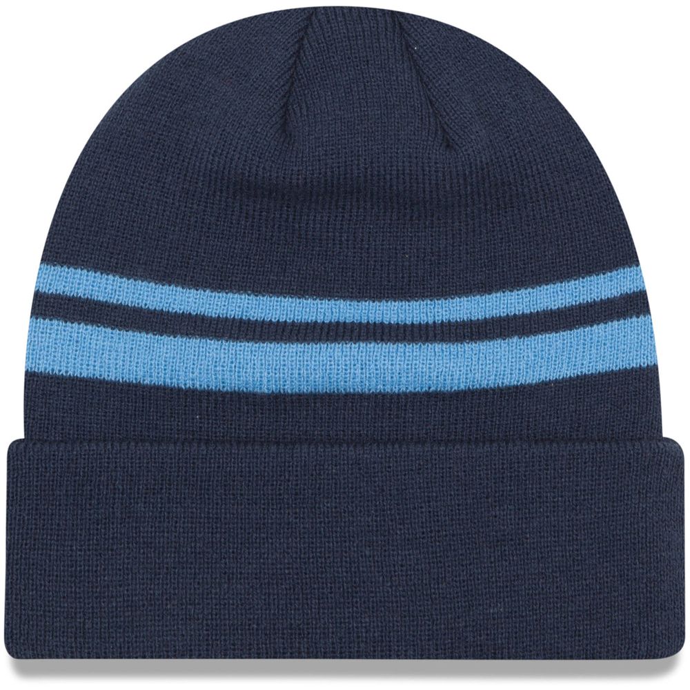 Men's New Era Navy Tennessee Titans Primary Logo - Cuffed Knit Hat