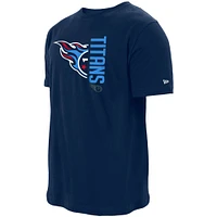T-shirt pour homme New Era bleu marine Tennessee Titans Split Logo 2-Hit