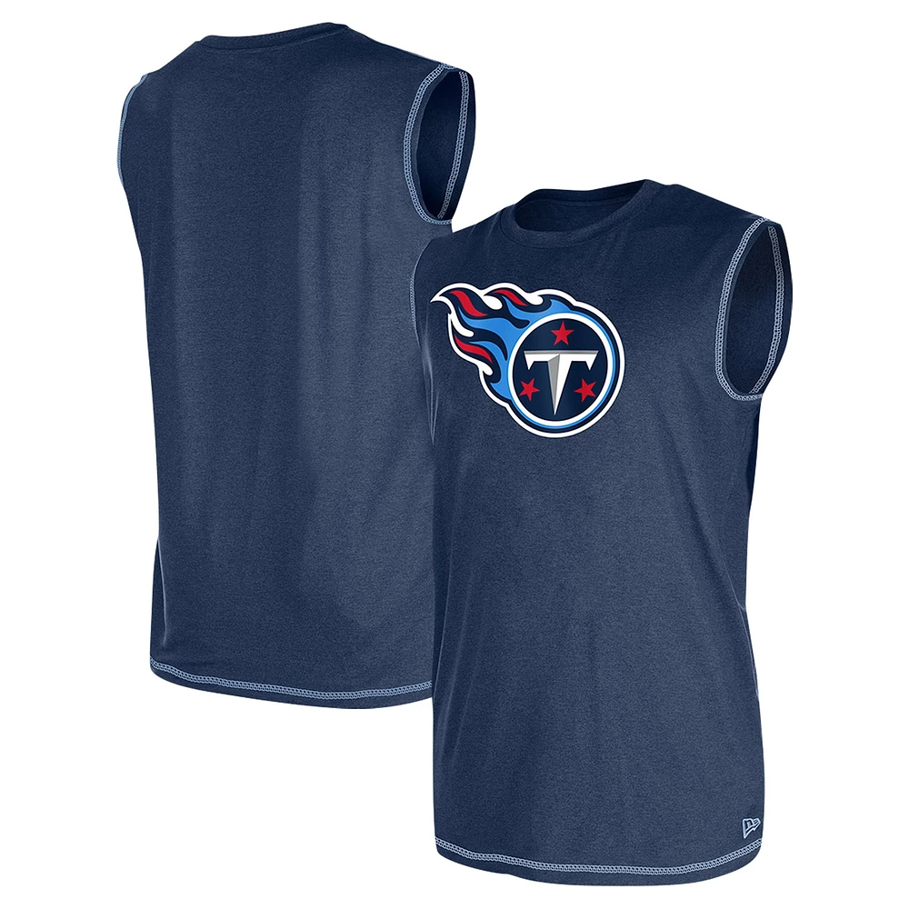 Men's New Era Navy Tennessee Titans Tank Top