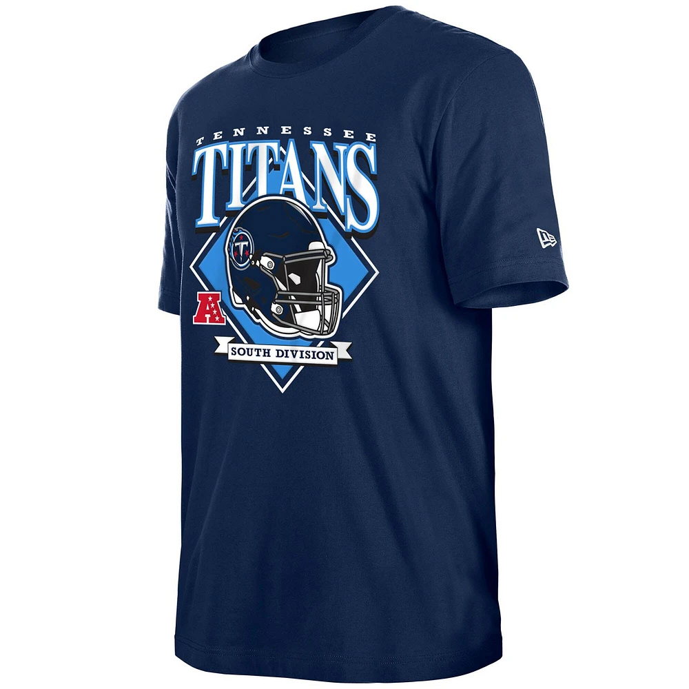 T-shirt New Era bleu marine avec logo de l'équipe Tennessee Titans pour homme