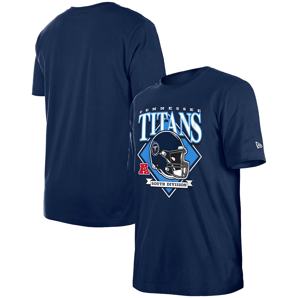 T-shirt New Era bleu marine avec logo de l'équipe Tennessee Titans pour homme