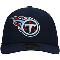 Casquette ajustée 59FIFTY New Era Tennessee Titans Team Low Profile bleu marine pour homme