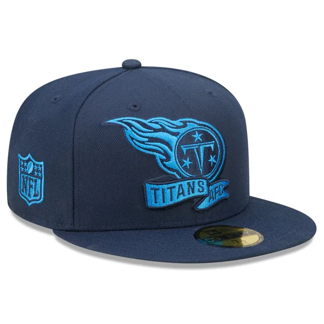 Tennessee Titans New Era 2022 Sideline 59FIFTY Fitted Hat - Cream/Navy