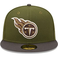 Casquette ajustée New Era Tennessee Titans 2000 Pro Bowl 59FIFTY pour homme, olive/graphite