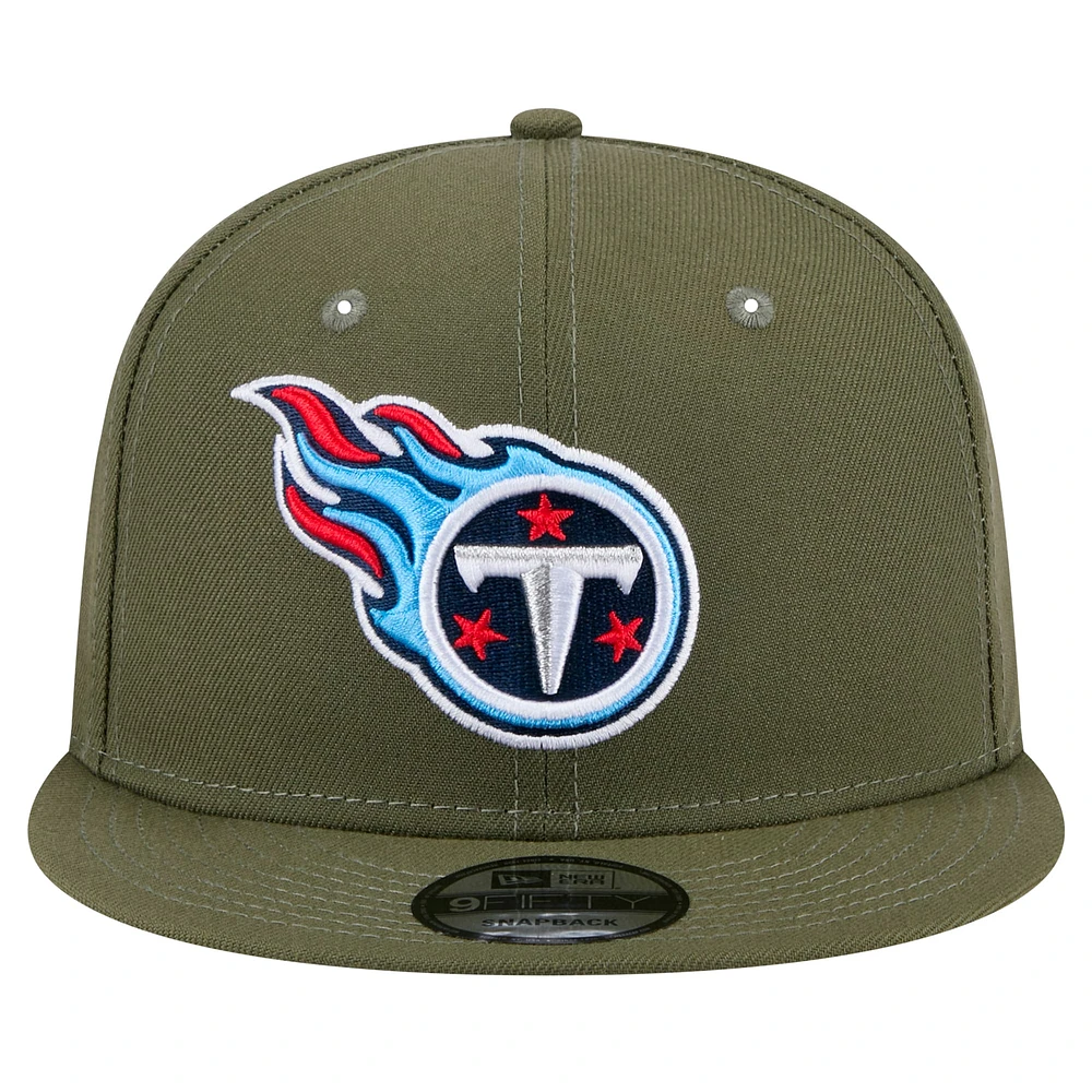 Men's New Era  Olive Tennessee Titans Main 9FIFTY Snapback Hat