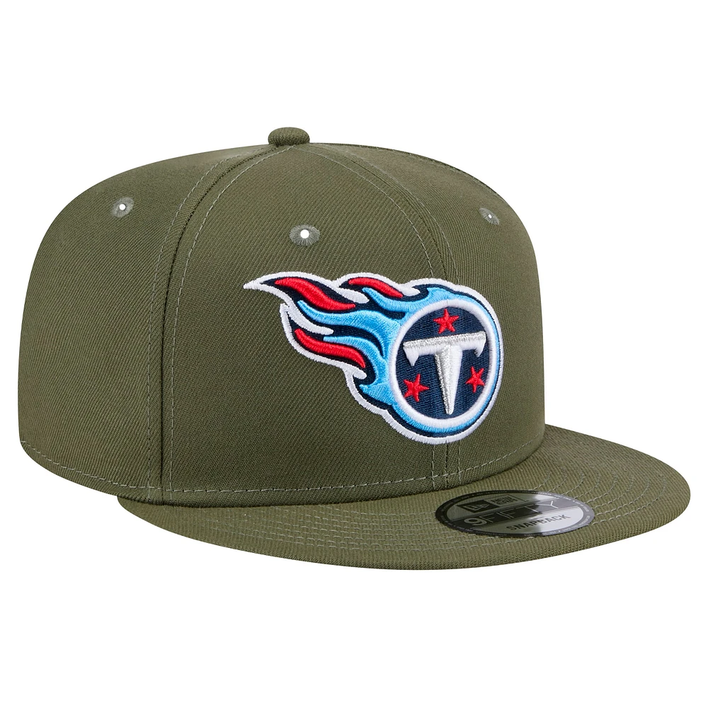 Men's New Era  Olive Tennessee Titans Main 9FIFTY Snapback Hat