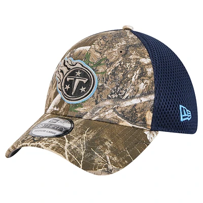 Casquette New Era Realtree Camo/Navy Tennessee Titans Active 39THIRTY Flex pour homme