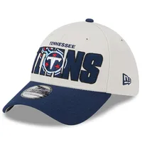 Men's New Era Stone/Navy Tennessee Titans 2023 NFL Draft 39THIRTY Flex Hat