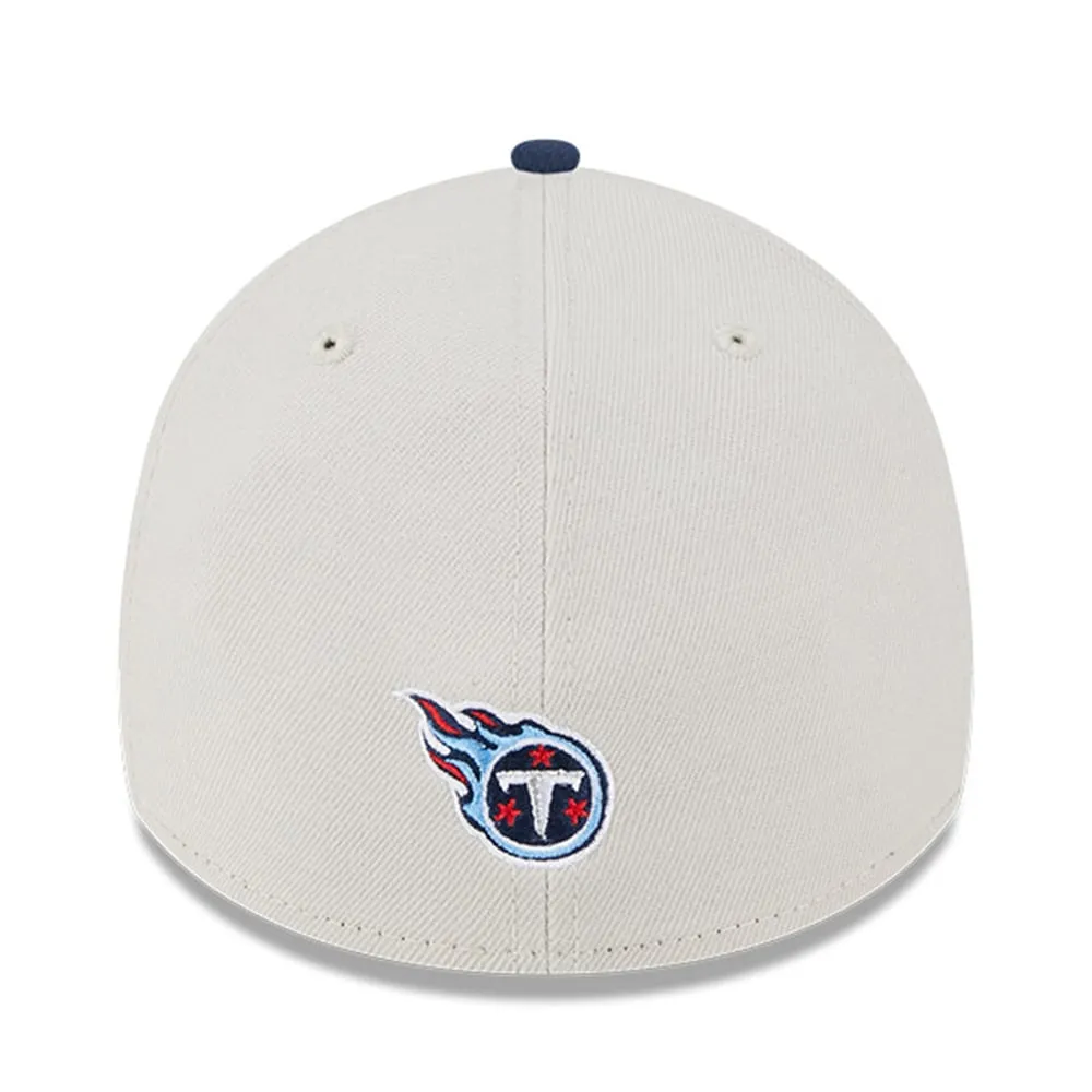 Men's New Era Stone/Navy Tennessee Titans 2023 NFL Draft 39THIRTY Flex Hat