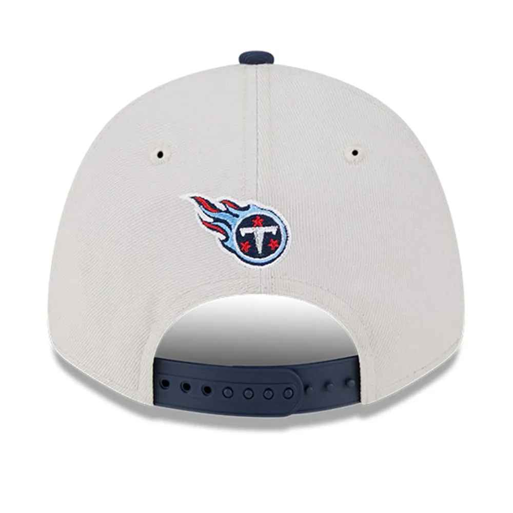 Casquette réglable New Era Stone/Navy Tennessee Titans 2023 NFL Draft 9FORTY pour homme