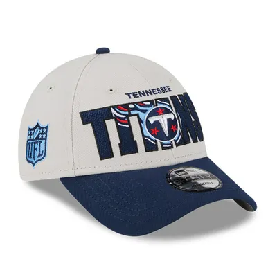 Men's New Era Stone/Navy Tennessee Titans 2023 NFL Draft 9FORTY Adjustable Hat