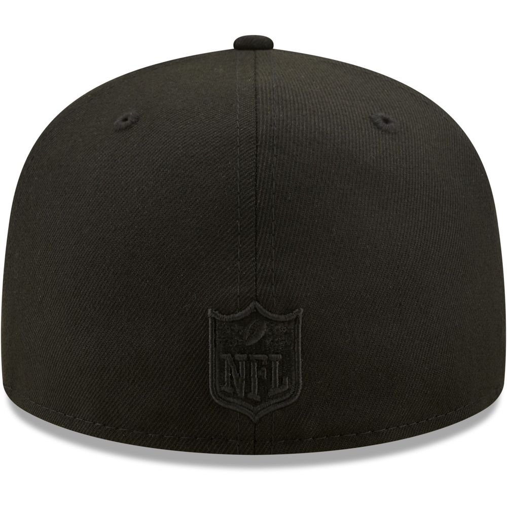 Men's New Era Tennessee Titans Black on Alternate Logo 59FIFTY Fitted Hat