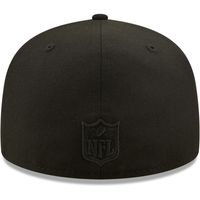 Men's New Era Tennessee Titans Black on Alternate Logo 59FIFTY Fitted Hat