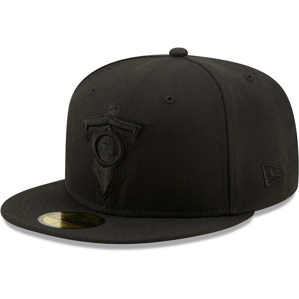 Casquette ajustée 59FIFTY New Era Tennessee Titans noir sur avec logo alternatif pour homme