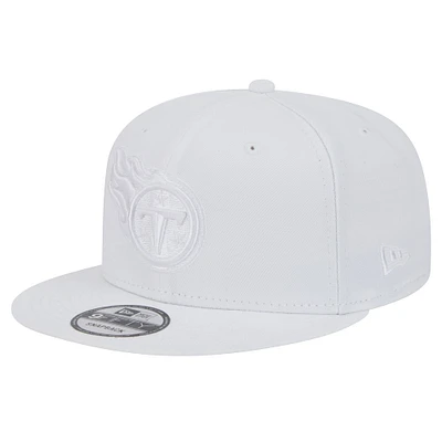 Men's New Era Tennessee Titans Main White on White 9FIFTY Snapback Hat