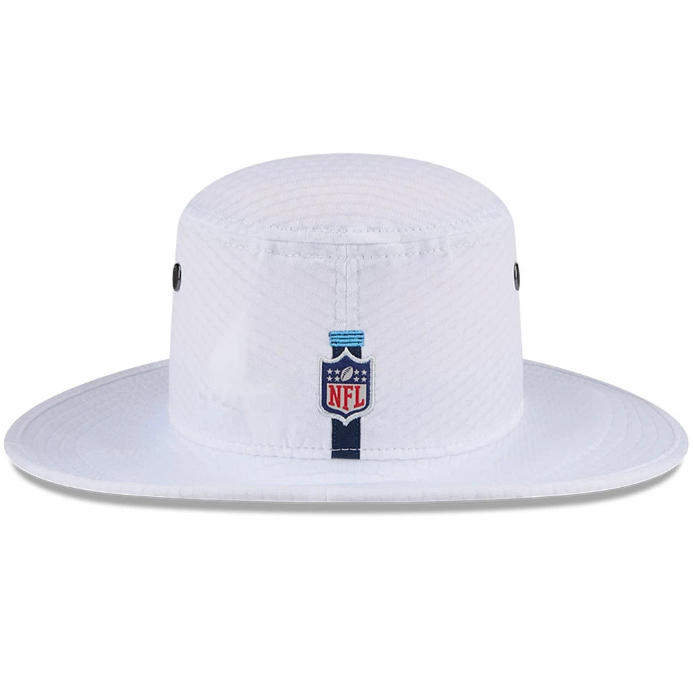 Men's New Era White Tennessee Titans 2024 NFL Training Camp Panama Bucket Hat