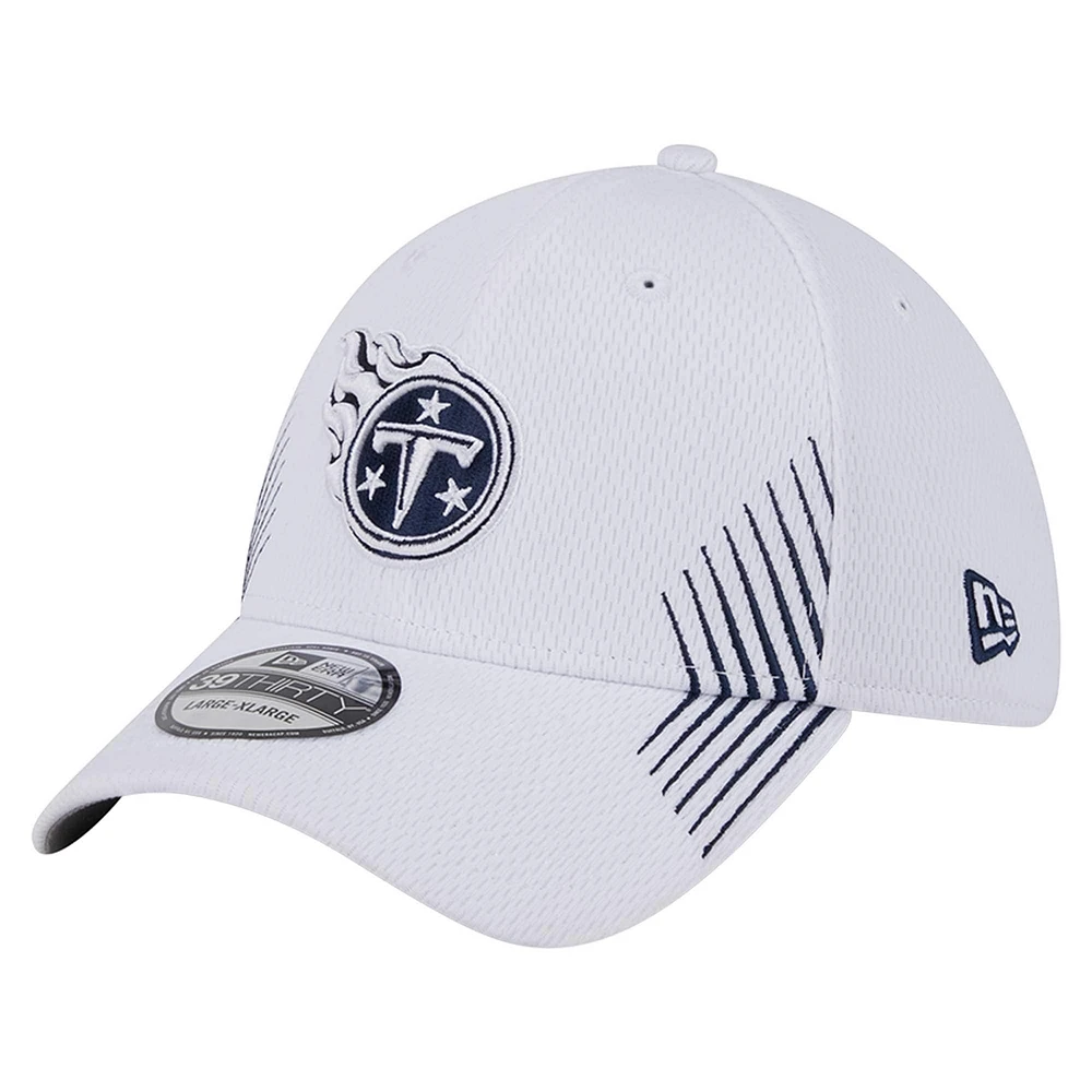 Casquette Active 39THIRTY Flex blanche Tennessee Titans de New Era pour homme