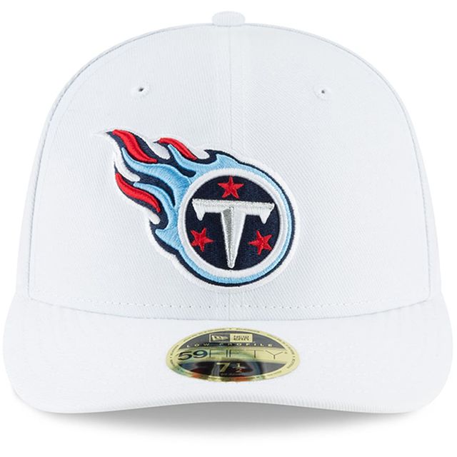 Casquette ajustée 59FIFTY à profil bas des Tennessee Titans Omaha New Era pour homme, blanche