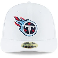 Men's New Era White Tennessee Titans Omaha Low Profile 59FIFTY Fitted Hat