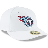 Men's New Era White Tennessee Titans Omaha Low Profile 59FIFTY Fitted Hat