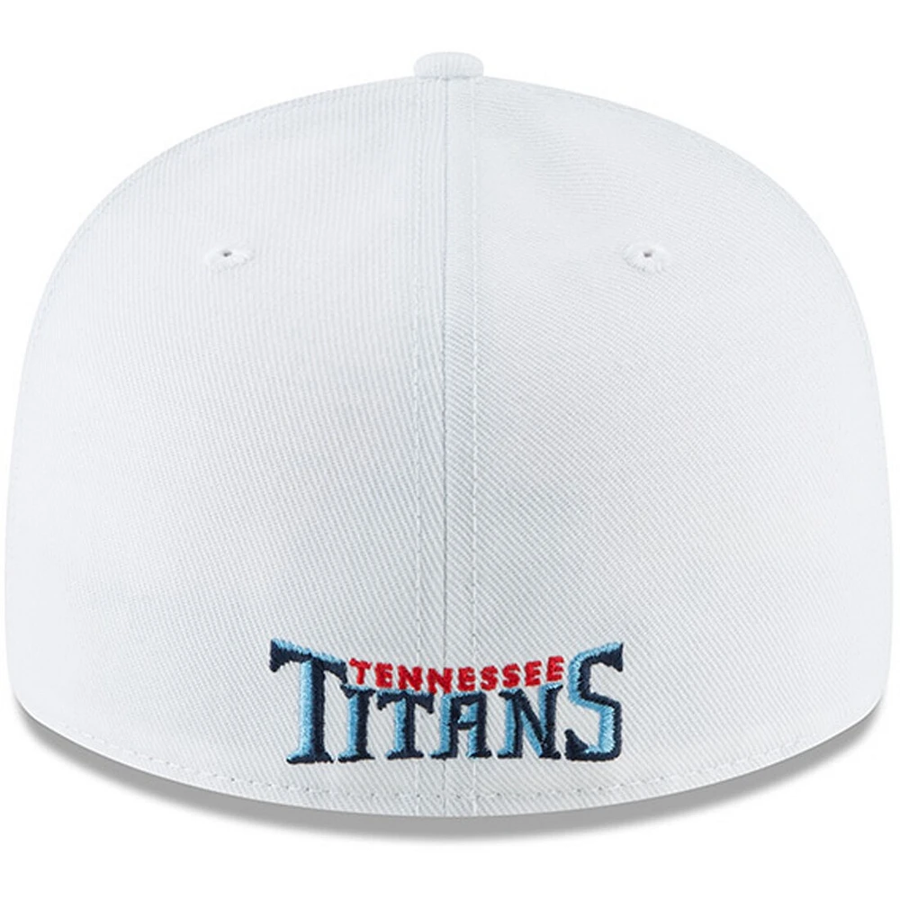 Men's New Era White Tennessee Titans Omaha Low Profile 59FIFTY Fitted Hat