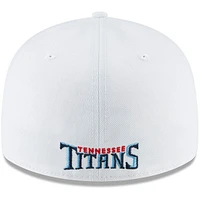 Men's New Era White Tennessee Titans Omaha Low Profile 59FIFTY Fitted Hat