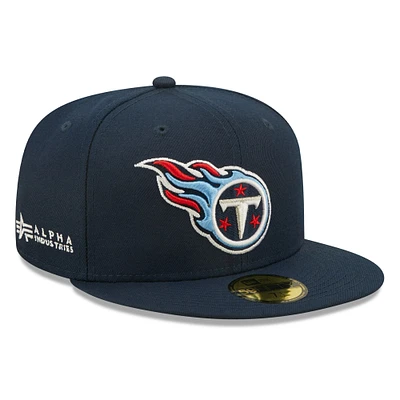 NWE TITAN NAVY NFL ALPHA 59FIFTY HATMENHIC