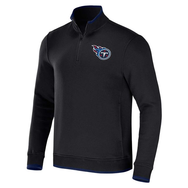 Collection NFL x Darius Rucker pour hommes par Fanatics - Haut noir à quart de zip avec logo des Titans du Tennessee