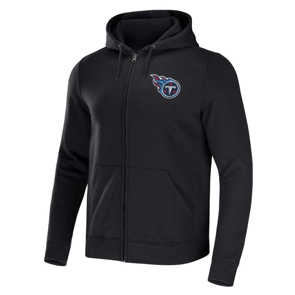 Men's NFL x Darius Rucker Collection by Fanatics Black Tennessee Titans Rocker Full-Zip Hoodie