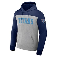 Sweat à capuche blocs de couleurs pour homme la collection NFL x Darius Rucker Fanatics, gris chiné, Tennessee Titans
