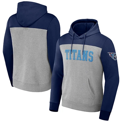 Sweat à capuche blocs de couleurs pour homme la collection NFL x Darius Rucker Fanatics, gris chiné, Tennessee Titans