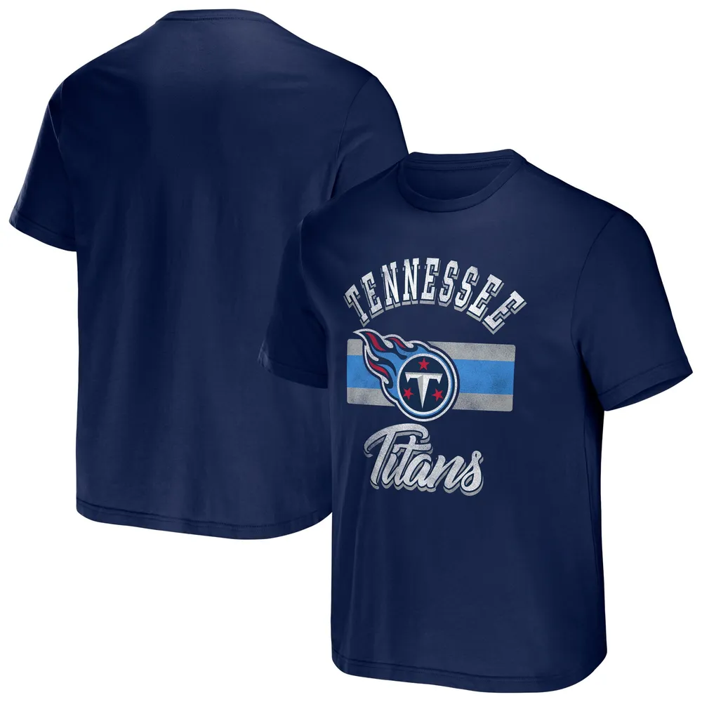 Collection NFL x Darius Rucker pour hommes par Fanatics - T-shirt à rayures bleu marine Tennessee Titans