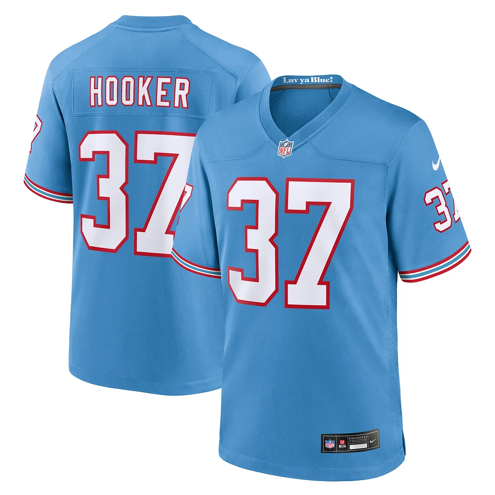 Men's Nike Amani Hooker Light Blue Tennessee Titans Oilers Throwback Player Game Jersey