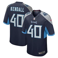 Maillot de jeu d'équipe Nike Anthony Kendall pour hommes, bleu marine, Tennessee Titans