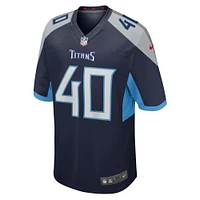 Maillot de jeu d'équipe Nike Anthony Kendall pour hommes, bleu marine, Tennessee Titans