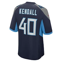 Maillot de jeu d'équipe Nike Anthony Kendall pour hommes, bleu marine, Tennessee Titans