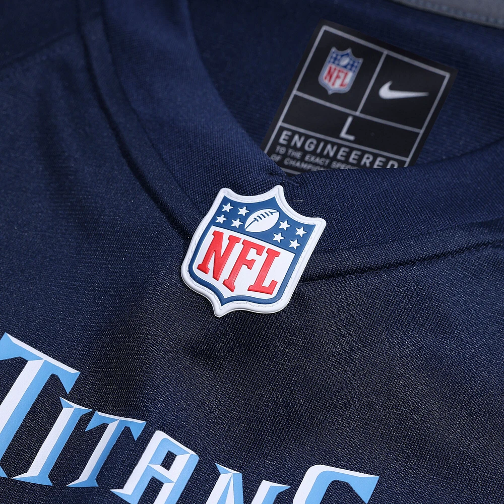 Maillot de jeu d'équipe Nike Anthony Kendall pour hommes, bleu marine, Tennessee Titans